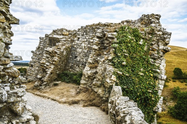 Ruins of Corfe Castle, Wareham, Dorset, England, United Kingdom