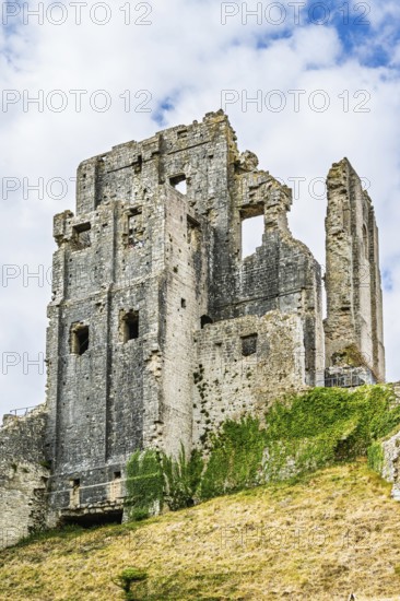 Ruins of Corfe Castle, Wareham, Dorset, England, United Kingdom