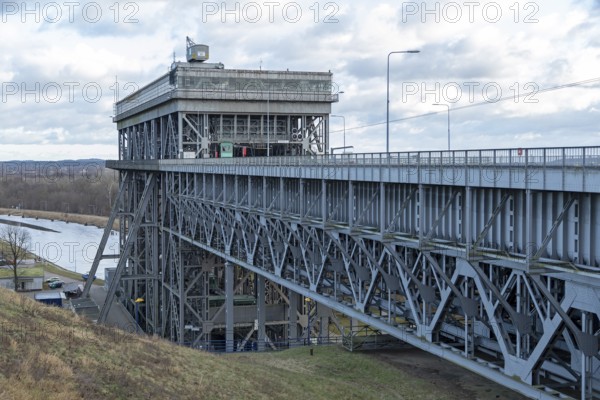 Old boat lift, Oder-Havel Canal, Niederfinow, Brandenburg, Germany