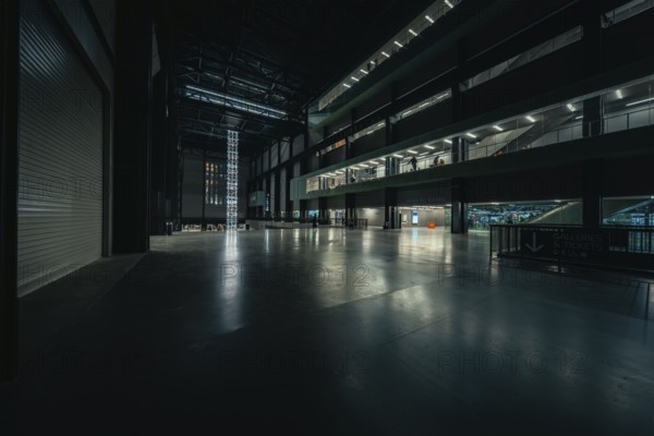 Large modern space with industrial architecture, Tate Modern of Art, Lodon, United Kingdom