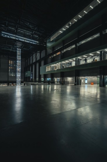 Spacious space with modern lighting and empty space, Tate Modern of Art, Lodon, United Kingdom