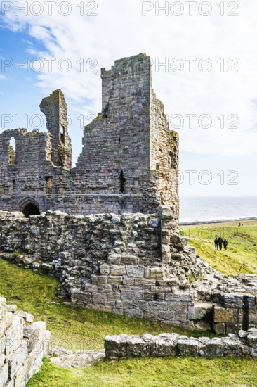 Ruins of Dunstanburgh Castle, Northumberland Coast, England, UK