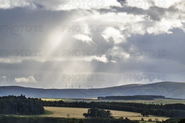 Scottish fields and farms, Southeast Scotland, UK