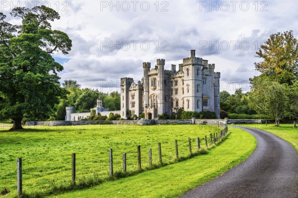 Duns Castle Estate from a drone, Duns, Berwickshire, Scotland, UK
