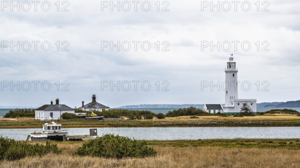 Hurst Point Lighthouse and Hurst Castle, Hurst Spit, Milford on Sea, Lymington, Hampshire, UK