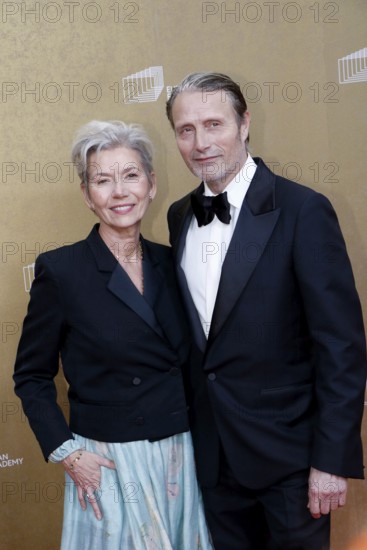 Hanne Jacobsen and Mads Mikkelsen arriving at the European Film Awards at the House of World Cultures in Berlin on 17.01.2026