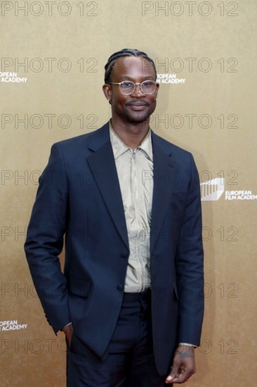 Akinola Davies Jr arriving for the European Film Awards at the House of World Cultures in Berlin on 17.01.2026