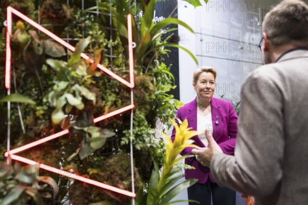 Franziska Giffey (Senator for Economics, Energy and Public Enterprises) in the flower hall at the Green Week on the exhibition grounds in Berlin on 16 January 2026. The trade fair for the agricultural and food industry will take place from 16-25 January 2026
