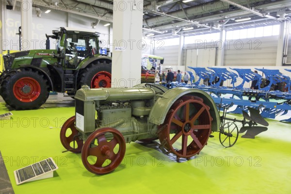 Old agricultural machines such as the Fordson Model F tractor from 1926 as part of the special exhibition on 100 years of Green Week at the exhibition center in Berlin on 16.01.2026. The Agricultural and Food Industry Fair will take place from January 16-25, 2026