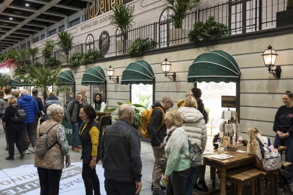 Buildings in the flower hall at the Green Week on the exhibition grounds in Berlin on 16.01.2026. The Agricultural and Food Industry Fair will take place from January 16-25, 2026