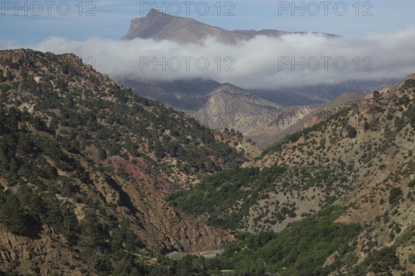 Picturesque valleys and mountains in the High Atlas near Ait Bououli, Ait Bououli, High Atlas, Morocco