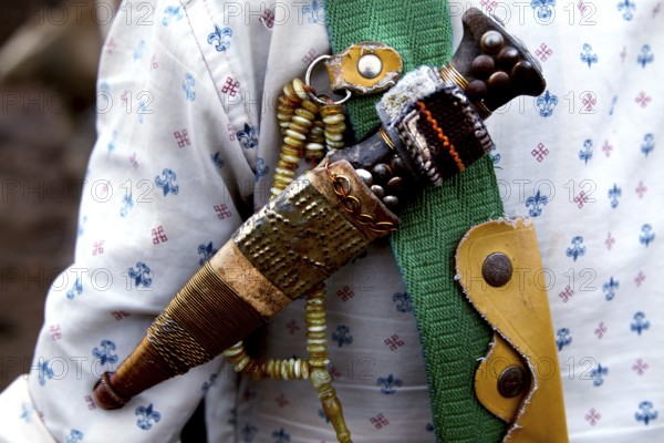 Close-up of a camel driver's decorative knife, zero
