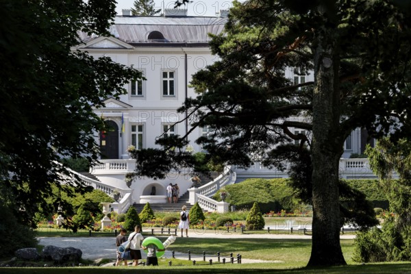 Castle with the amber museum in the middle of a botanical garden in Palanga, Palanga, Klaipeda County, Lithuania
