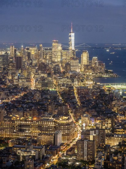 Lower Manhattan skyline, Edge, New York, USA
