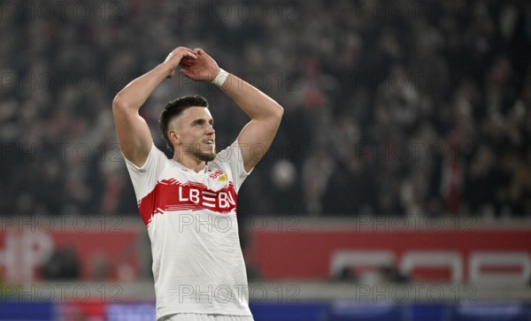 Goal celebration Ermedin Demirovic VfB Stuttgart (09) MHPArena, MHP Arena Stuttgart, Baden-Württemberg, Germany