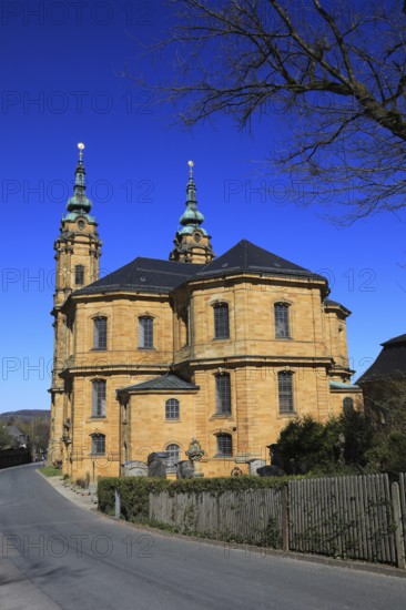Pilgrimage church Basilica Vierzehnheiligen near Bad Staffelstein, Lichtenfels district, Gottesgarten region in the Upper Mainland, Upper Franconia, Bavaria, Germany