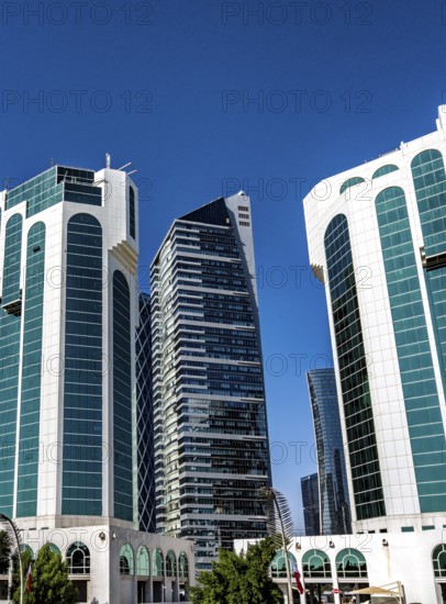 Modern architecture on Al Funduq Street, Doha, Qatar