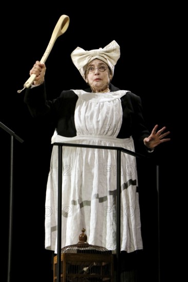 Katharina Thalbach during the photo rehearsal for SAUERKOHL AND MISDEEDS, a musical Wilhelm bush program in the comedy on Kurfürstendamm in the Ernst Reuter Hall in Berlin on 14.01.2026