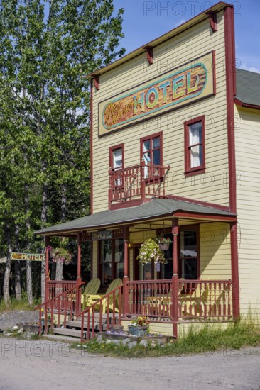 Hotel, historic building, McCarthy, Wrangell St. Elias National Park, Alaska, USA