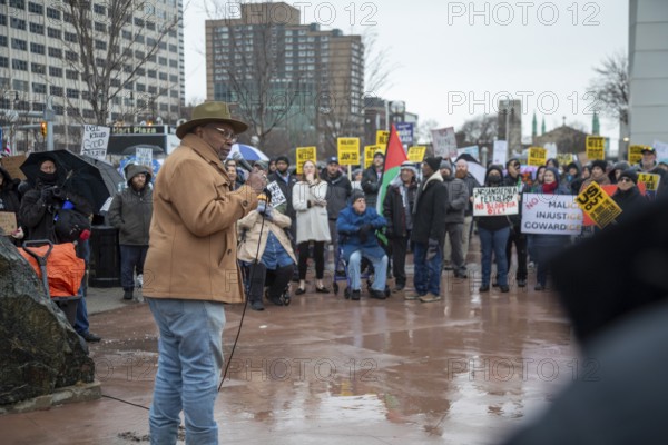 Detroit, Michigan USA - 10 January 2026 - Activists rally to protest the killing of Renee Nichole Good in Minneapolis by a federal immigration agent