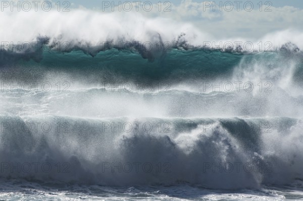 Waves on the ocean off Madeira, Jardim do Mar, Madeira, Portugal
