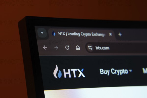Dhaka, Bangladesh- 02 June 2025: Close-up of a computer screen displaying the HTX web interface in dark mode