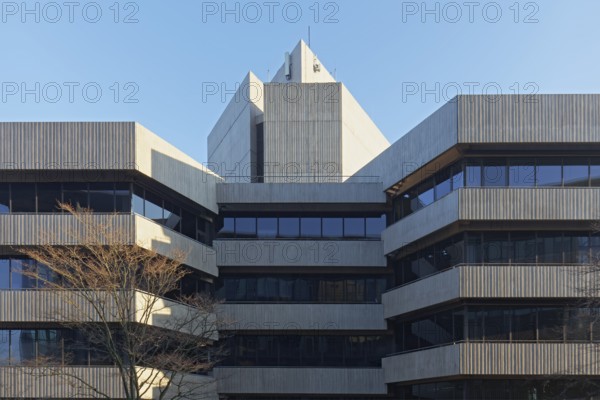 Rank-Xerox House, Brutalist office building, exposed concrete façade, Hentrich, Petschnigg und Partner architecture firm, Düsseldorf, North Rhine-Westphalia, Germany