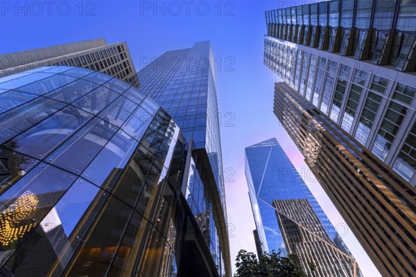 USA, Seattle financial and business district skyline in city downtown