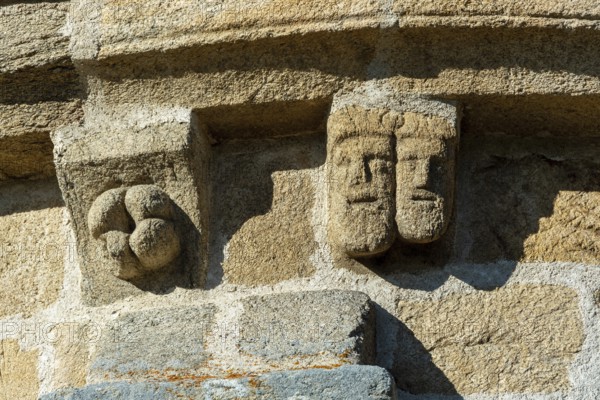 Natural regional park of Livradois Forez. Roman church Saint-Hilaire of Saint-Hilaire village. Haute Loire. Auvergne Rhone Alpes. France