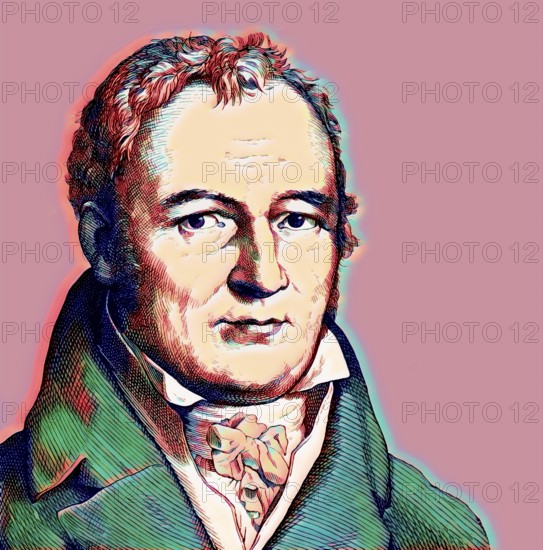 Johann Peter Hebel, 1760 - 1826, German poet, Protestant theologian and educator, Alemannic dialect poet, digitally optimized
