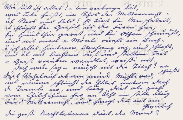 Hand-written poem by Johann Peter Hebel, 1760 - 1826, a German poet, a Protestant theologian and educator, Alemannic dialect poet, Handschrift von Johann Peter Hebel, 1760 - 1826, ein deutschsprachiger Dichter, evangelischer Theologe und Pädagoge, alemannischer Mundartdichter