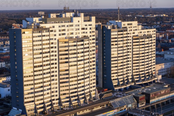 Columbus Center residential skyscrapers, over 550 apartments, some luxurious condominium, over 80 meters high, in Bremerhaven, Bremen, Germany