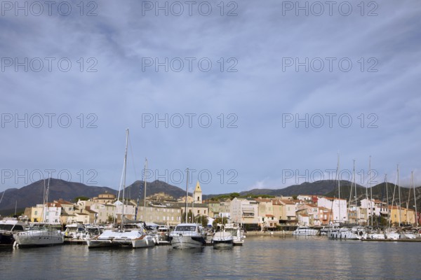 Saint-Florent on the Gulf of Saint-Florent in the Mediterranean, Haute-Corse, Corsica