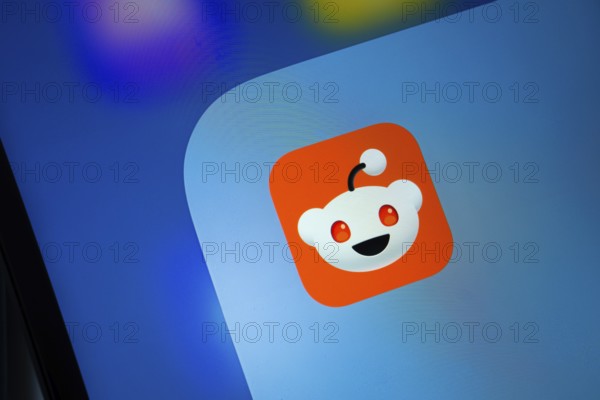 Dhaka, Bangladesh- 02 May 2025: Reddit app icon is seen on smartphone