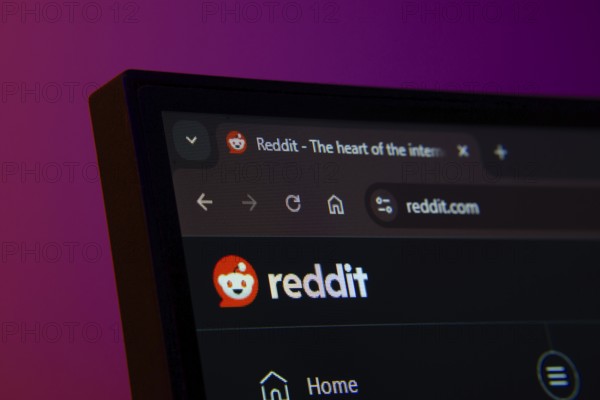 Dhaka, Bangladesh- 02 June 2025: Close-up of a computer screen displaying the Reddit web interface in dark mode
