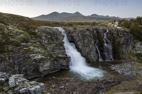 Storulfossen waterfall in Rondane National Park, Norway
