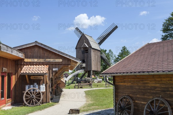 Historic windmill, European Bread Museum, Ebergötzen, District of Göttingen, Lower Saxony, Germany, Europe