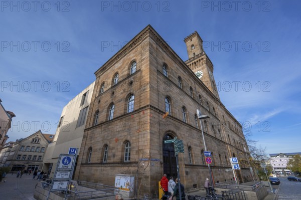 Town Hall, built 1840 to 1844, the tower is a replica of the Palazzo Vecchio in Florence, Königstr., Fürth, Middle Franconia, Bavaria, Germany