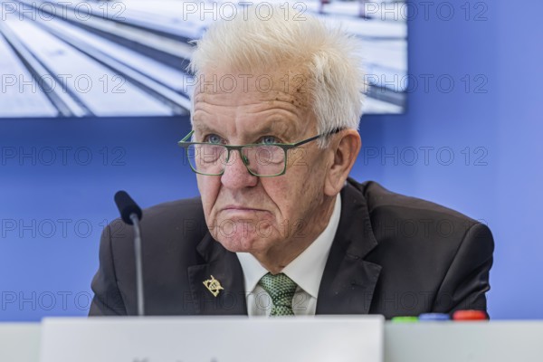 Prime Minister Winfried Kretschmann (Greens) . Portrait. Special meeting of the Stuttgart 21 Steering Committee Stuttgart, Baden-Württemberg, Germany