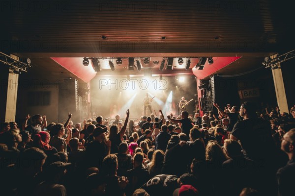 Singer Matthias Engst, bassist Chris Wendel, drummer Yuri Cernovolov and guitarist Ramin Tehrani from Engst live on 10-year anniversary tour tour at Berlin's Astra Kulturhaus on 20.12.2025