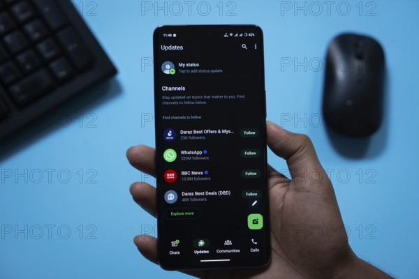 Dhaka, Bangladesh- 07 Dec 2025: Whatsapp app on smartphone