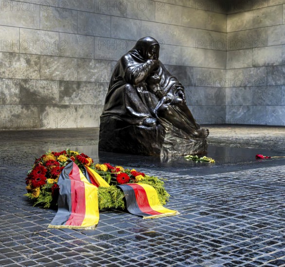 Wreath laying, Neue Wache, Central Memorial of the Federal Republic of Germany for the Victims of War and Tyrancy, Unter den Linden, Berlin, Germany