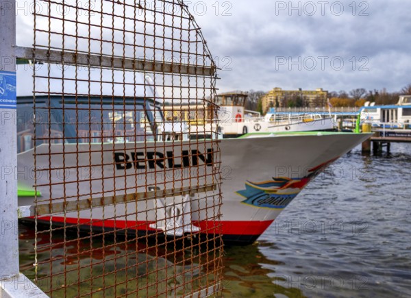 Stern- und Kreisschiffahrt ships spend the winter in the port of Berlin Tegel, Germany