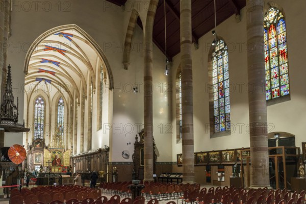 Interior view, Dominican Church, Église des Dominicains, Colmar, Haut-Rhin Department, Alsace, France