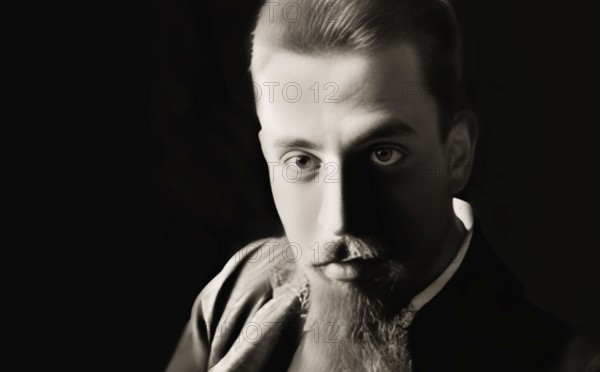 Portrait of Rainer Maria Rilke, 1875 – 1926, Austrian poet and novelist, digitally edited