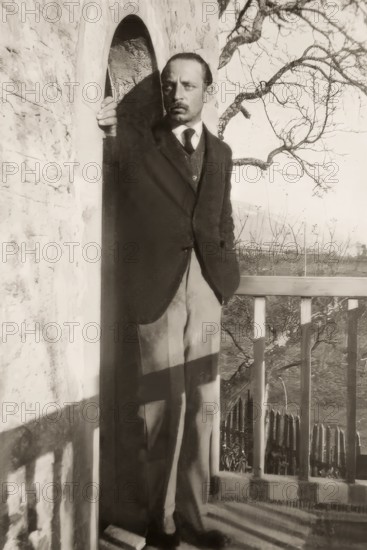 Rainer Maria Rilke, 1875 – 1926, Austrian poet and novelist, château de Muzot, 1921, digitally edited