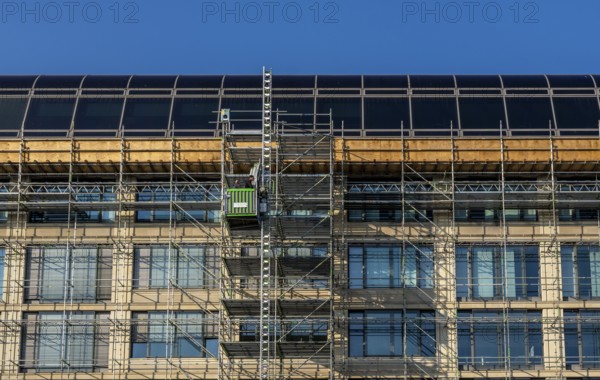 Scaffolding on the façade of the Radisson Hotel Berlin, Karl-Liebknecht-Straße, Berlin, Germany