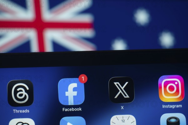 Dhaka, Bangladesh- 01 Dec 2025: A close up of an iPad screen displaying the social media app. Australia to ban children from using social media