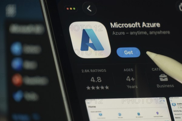Dhaka, Bangladesh- 24 Oct 2025: A iPad screen displaying the Microsoft Azure app on App store