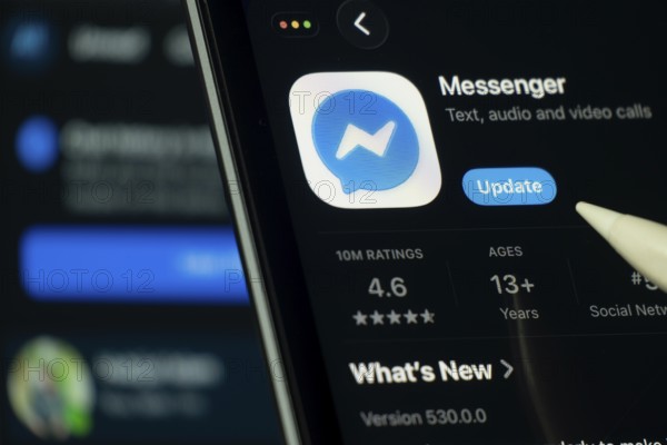 Dhaka, Bangladesh- 24 Oct 2025: A iPad screen displaying the Messenger app on App store